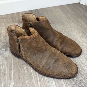 Trask | Aubrey Brown Distressed Italian Suede Boot Size 6.5